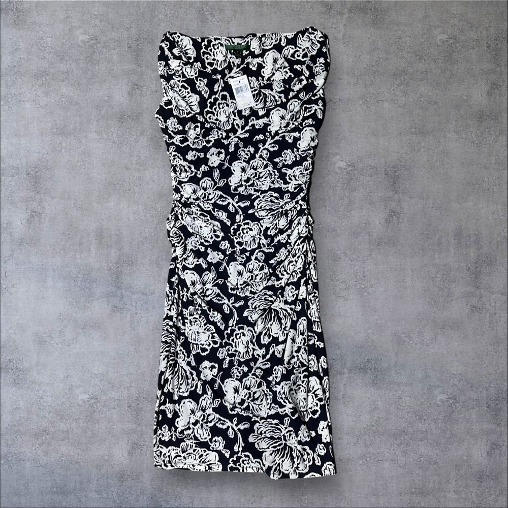 Lauren Ralph Lauren Dress Dark‎ Blue/White Size 6